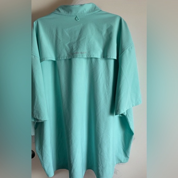 Silver Bait Performance fishing Shirt Men 4X Aqua Blue Polyester Short Casual - Picture 3 of 9